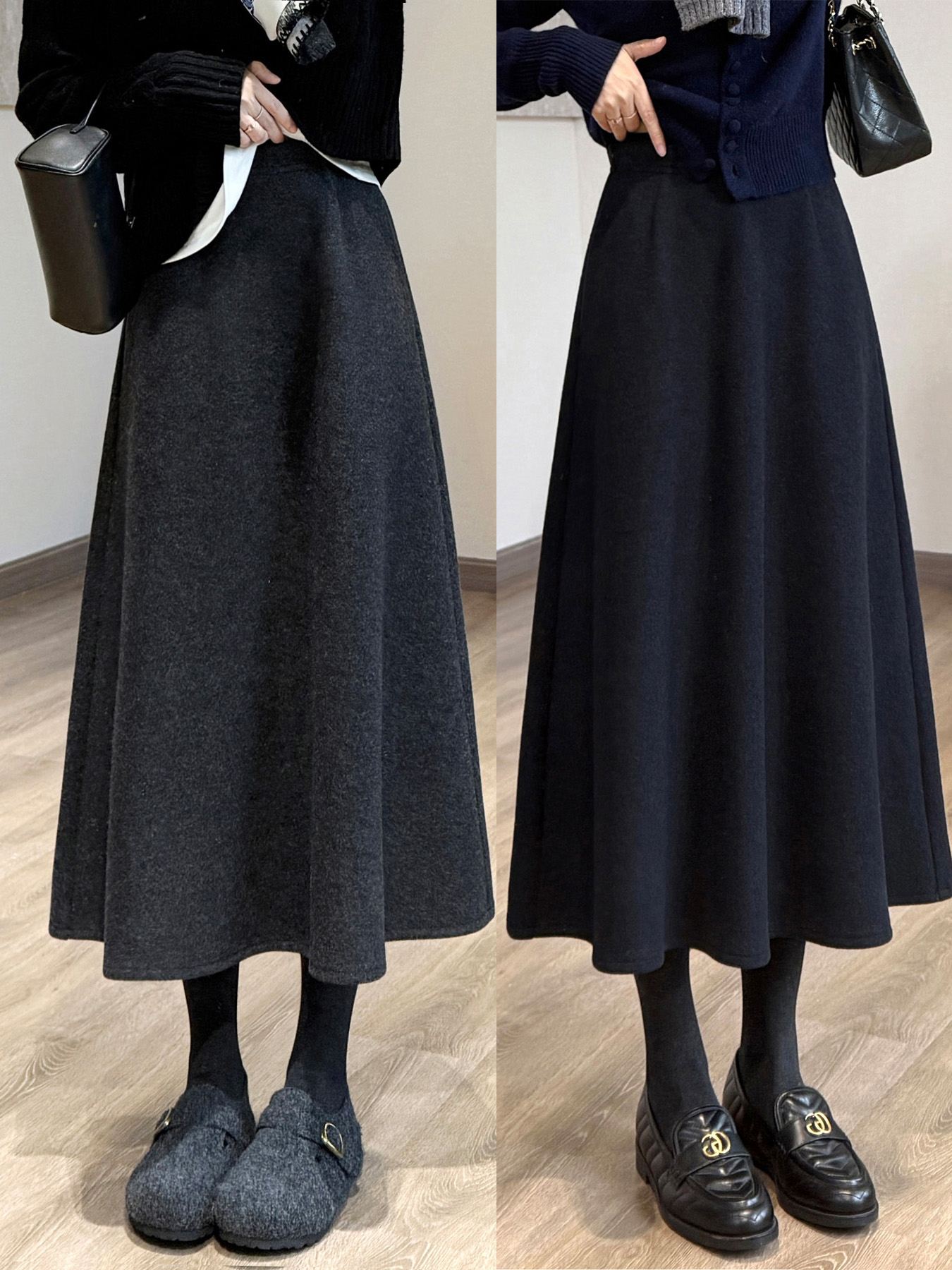minimalist-flat-waist-wool-a-line-umbrella-skirt-winter-warm-midi-skirt