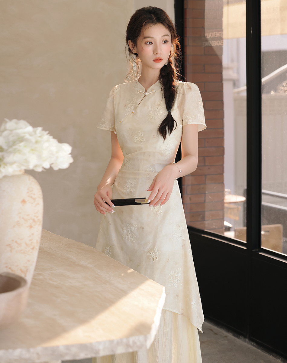 new-improved-qipao-dress-women-summer-floral-patchwork-mini-dress